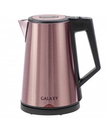 Чайник Galaxy GL 0320 розовое золото (2 кВт, 1,7л, тройн стенка нерж (8/уп)ибирске. Чайник двухслойный оптом - Василиса,  Delta, Казбек, Galaxy, Supra, Irit, Магнит. Доставка