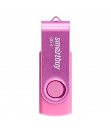 USB2.0 FlashDrives 8Gb Smart Buy  Twist Pink (SB008GB2TWP)овокузнецк, Горно-Алтайск. Большой каталог флэш карт оптом по низкой цене со склада в Новосибирске.