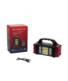 Фонарь  Ultra Flash  38101  (фонарь акк. черн./малин., 40LED+2COB, 4 реж., Type-C, PowerBank, пласту Востоку. Большой каталог фонари Ultra Flash оптом по низкой цене с доставкой по Дальнему Востоку.