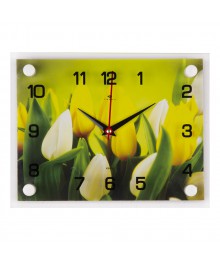 Часы настенные СН 2026 - 168 Тюльпаны прямоуг (20х26) (10)астенные часы оптом с доставкой по Дальнему Востоку. Настенные часы оптом со склада в Новосибирске.