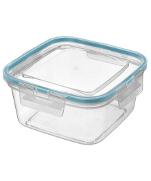 Контейнер для продуктов 221103418/02 герметичный квадратный 1,5л с защелками (бесцветный)(16)