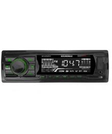 Авто магнитола  Soundmax SM-CCR3071F черный\G  (USB/SD, WMA/MP3 4*40Вт 18FM зелен подсветка)ла оптом. Автомагнитола оптом  Большой каталог автомагнитол оптом по низкой цене высокого качества.