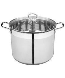 Mallony Кастрюля CULINARIA, 12,9 л, из нерж стали с крышкой из жаропрочного стекла
