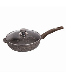 Мечта Сковорода литая  22см АП Premium Mokko не с/руч стекл крышк арт с22902 (5)Соковородки  Мечта оптом, казаны