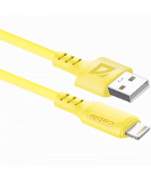 Кабель USB - Lightning  F207,yellow,1м, 2,4А,силикон пакет Defender