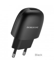 Блок пит USB сетевой  BOROFONE BA49A, 1хUSB-А, 2.1А, черный