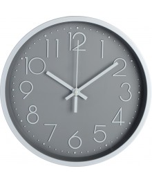 Часы настенные MAX-CL313 серые (диаметр 30см, круглые)астенные часы оптом с доставкой по Дальнему Востоку. Настенные часы оптом со склада в Новосибирске.