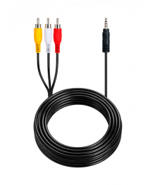 Кабель аудио Орбита OT-AVC01 (штекер Джек 3,5 мм на 3 RCA) 5м