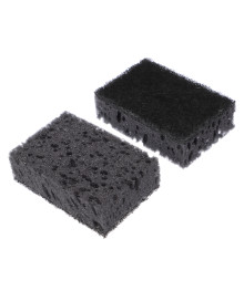 губка д/посуды набор 12шт BLACK,  9,8x6,5x3,1 см, кораллГубки для мытья посуды оптом с доставкой по России.