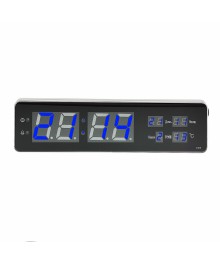 Часы настенные Орбита OT-CLW08 синие, будильн, календ, термометр, 220Вастенные часы оптом с доставкой по Дальнему Востоку. Настенные часы оптом со склада в Новосибирске.