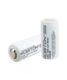 Акк  литиевый ROBITON 16340 450мАч  с защитой (LiFe16340-450p) 3.2В, (RCR123A)
