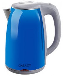 Чайник Galaxy GL 0307  синий (2 кВт, 1,7л, двойная стенка нерж и пластик) 6/упибирске. Чайник двухслойный оптом - Василиса,  Delta, Казбек, Galaxy, Supra, Irit, Магнит. Доставка
