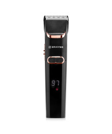 Машинка для стрижки BRAYER 3401BR, LED-дисплей, 4 насад, турбо, титан. покр, регу. высоты лезвий