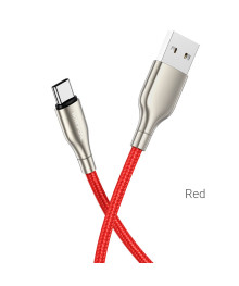 Кабель USB - TYPE C  BOROFONE BX45 красный,  3A, 1м