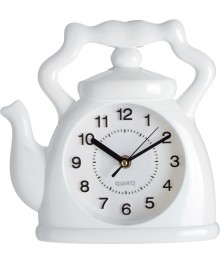 Часы настенные MAX-CL341 белый (в виде чайника, размер: 24х24см)астенные часы оптом с доставкой по Дальнему Востоку. Настенные часы оптом со склада в Новосибирске.