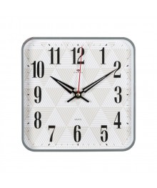 Часы настенные СН 1918 - 109 квадрат 19х19см, корпус серый "Геометрия" (10)астенные часы оптом с доставкой по Дальнему Востоку. Настенные часы оптом со склада в Новосибирске.
