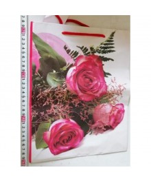 Пакет подарочный бумажный, Цветы, 31,5х25,5х11см (046060)ная бумага оптом со склада в Новосибирске. Большой каталог упаковочной бумаги оптом по низкой цене.