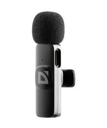 микрофон  Defender Talky-137 wrls, петличный черный, на прищепке 1шт