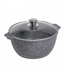 Мечта Кастрюля литая 8л АП Premium Grey со стекл крышкой арт 48901 (3) доставкой - Новосибирск, Новокузнецк, Горно-Алтайск. Низкие цены, большой ассортимент посуды оптом