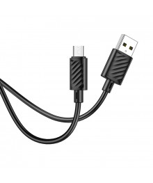 Кабель USB - micro USB HOCO X88 Чёрный  2.4A,1мВостоку. Адаптер Rolsen оптом по низкой цене. Качественные адаптеры оптом со склада в Новосибирске.