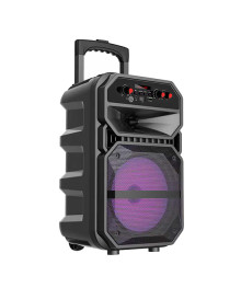 Активная напольная акустика JBK-0809 (чемодан, 15Вт, USB/FM/TF/MIC-6.3мм)ПОВРЕЖДЕНА УПАКОВКА