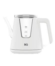 Чайник BQ-KT0046DW Белый, стекло (с носиком, двойные стенки, 1л, 2200Вт, диск)ирске. Отгрузка в Саха-якутия, Якутск, Кызыл, Улан-Уде, Иркутск, Владивосток, Комсомольск-на-Амуре.