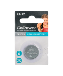 Бат CR-2025    GoPower BL1 Lithium 3V (1/50/2000)Батарейки оптом