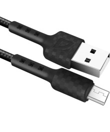 Кабель USB - Micro F181, bllack 1м, 2,4А,нейлон пакет Defender