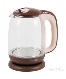 Чайник ENERGY E-281 (1.7л) стекло, пластик, коричневыйирске. Отгрузка в Саха-якутия, Якутск, Кызыл, Улан-Уде, Иркутск, Владивосток, Комсомольск-на-Амуре.