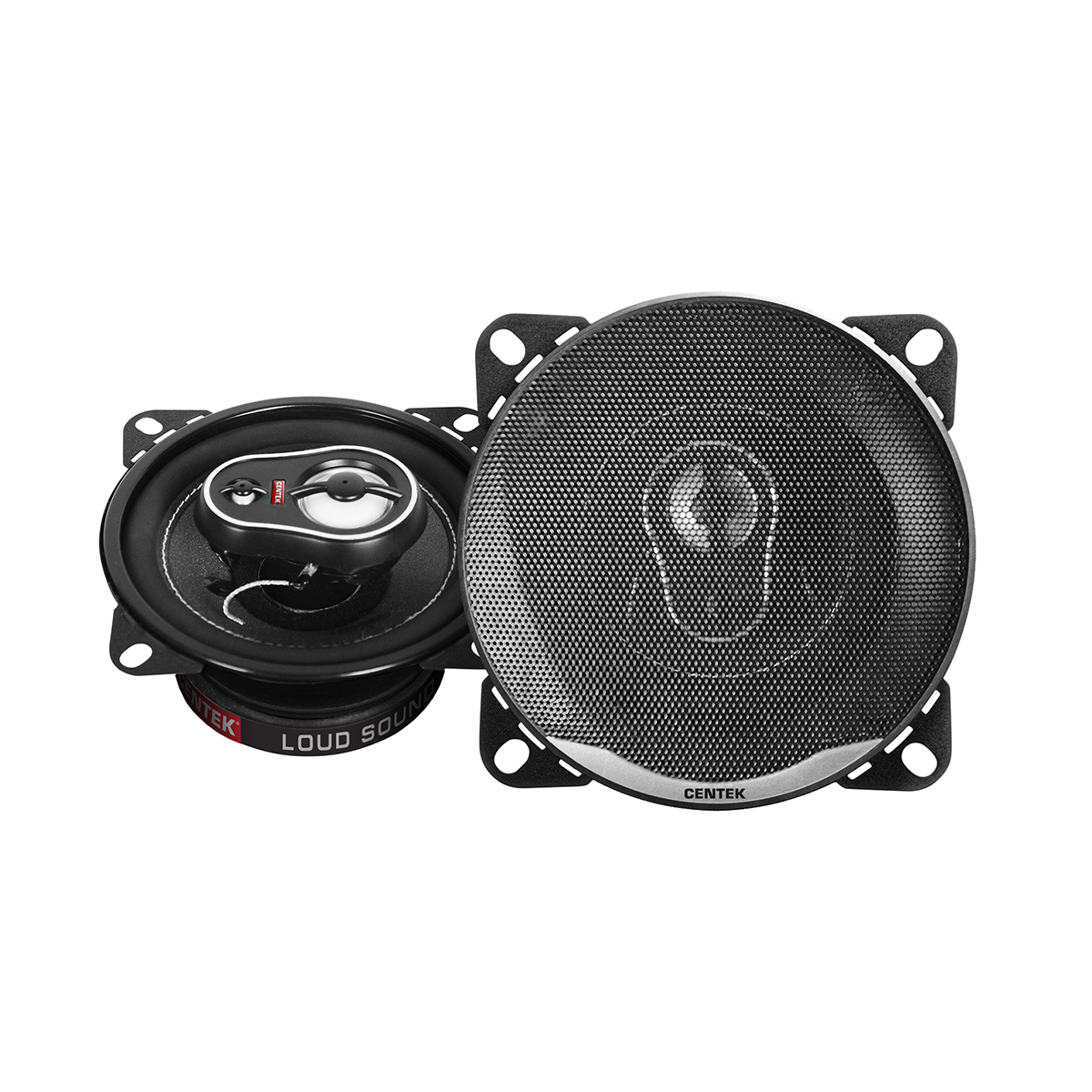 Авто колонки  Centek CT-8401-4  4"(10x10см)  <180 Вт> 3 полосы, частота 105-20000 Гц