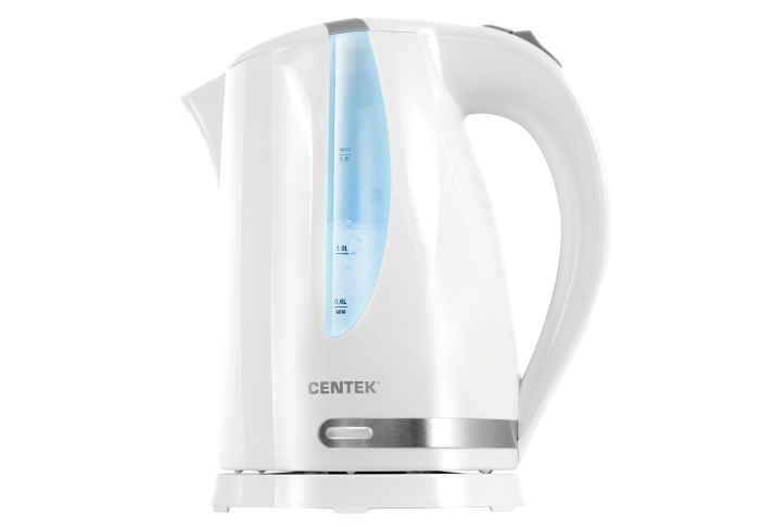 Чайник Centek CT-0040 White (1.8л, 2200Вт, открывание кнопкой, внутренняя подсветка) 12/уп