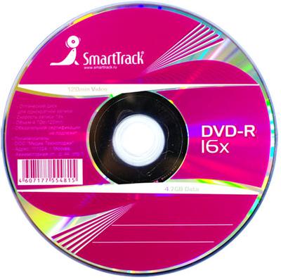 диск SMART TRACK DVD-R 4,7Gb 16x SP (100)