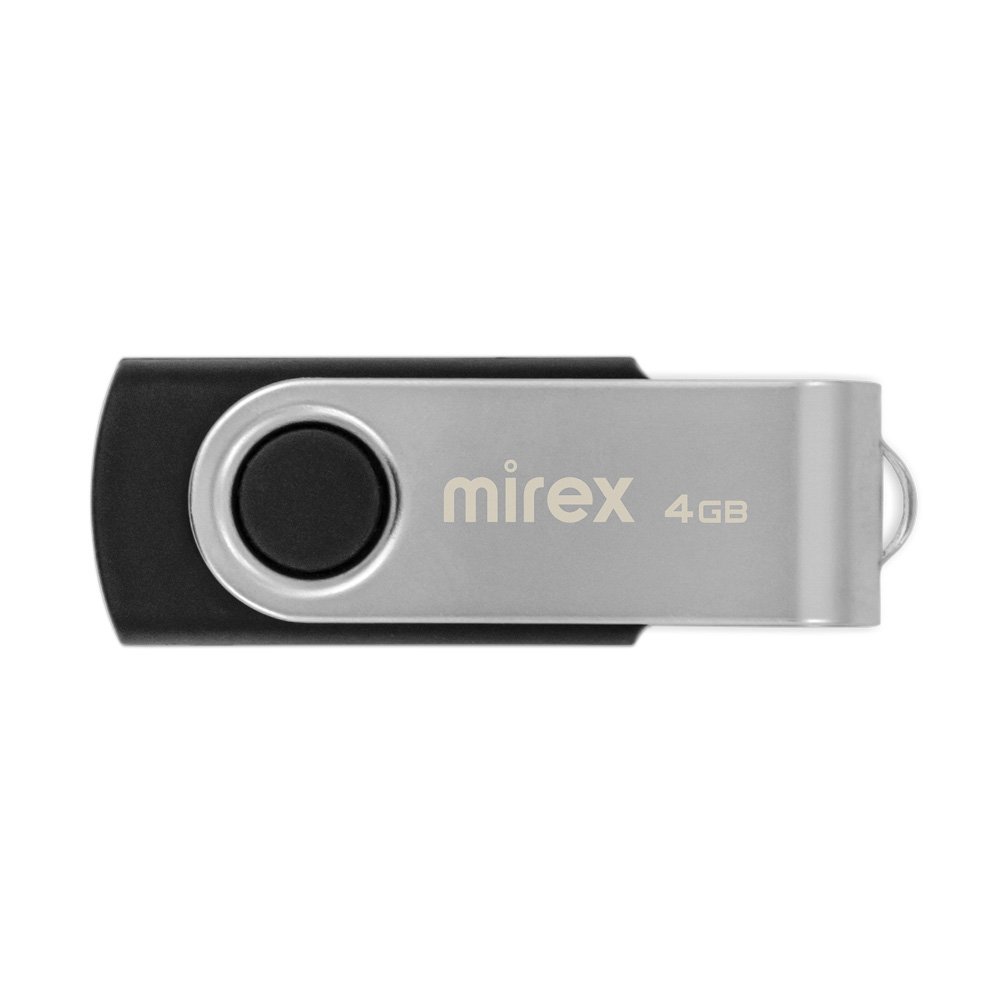 USB2.0 FlashDrives 4Gb Mirex SWIVEL BLACK