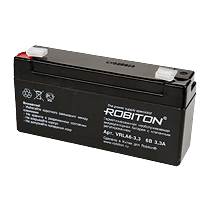 акк  Robiton VRLA6-3.3 (аккум-р,6В 3,3Ah) кислотный