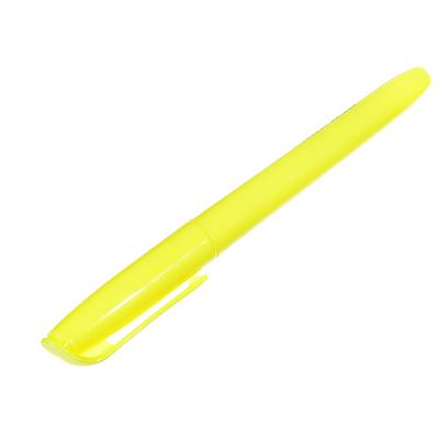 Маркер-выделитель желтый, круглый корпус, скошенный наконечник, линия 4мм 12шт/уп