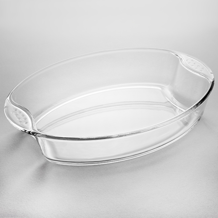 Форма для запекания Забава РК-0046  стекло овальная с ручками 3,2л, 35*24.5*6,5 см (6)