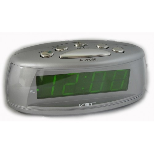 часы настольные VST-773/2 (зеленый) (без блока, пит от USB)