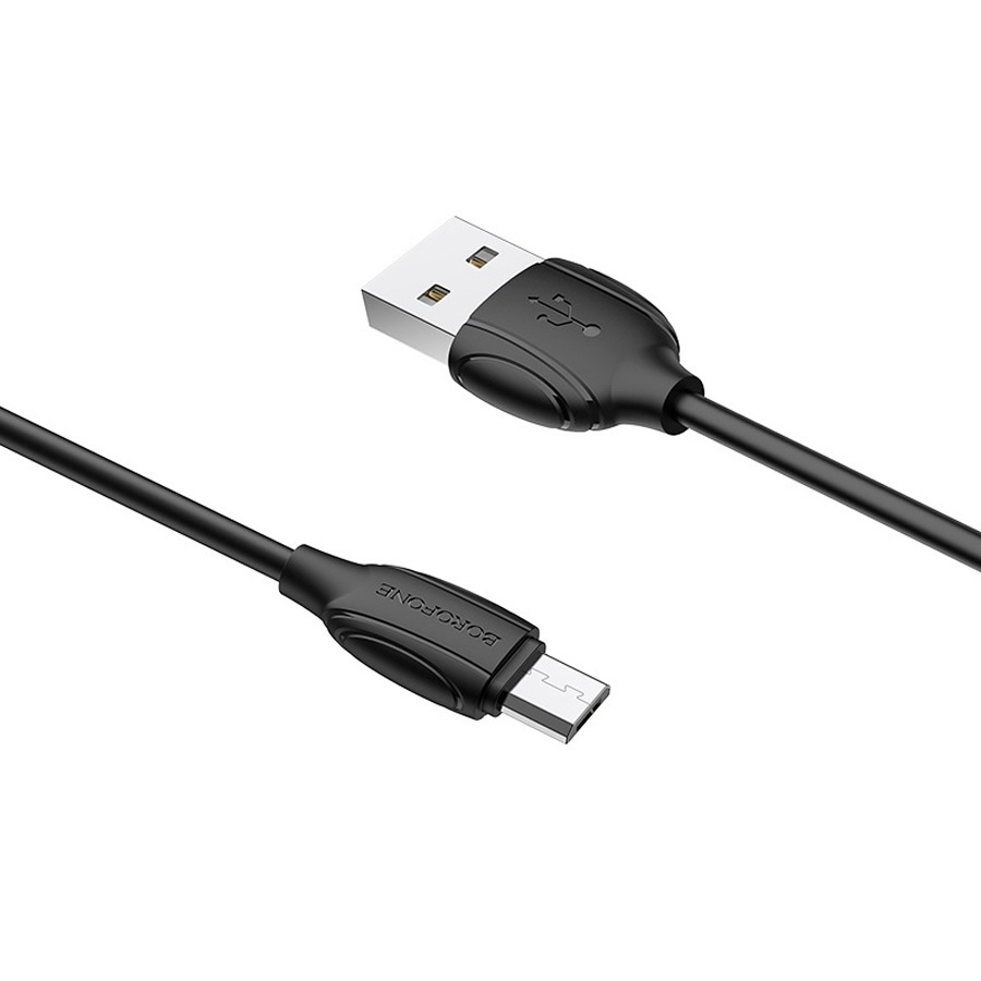 Кабель USB - micro USB BOROFONE BX19 Чёрный 2,4A, 1м