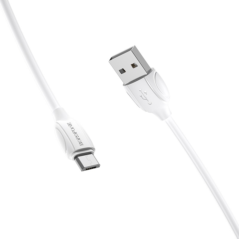 Кабель USB - micro USB BOROFONE BX19 Белый 2,4A, 1м