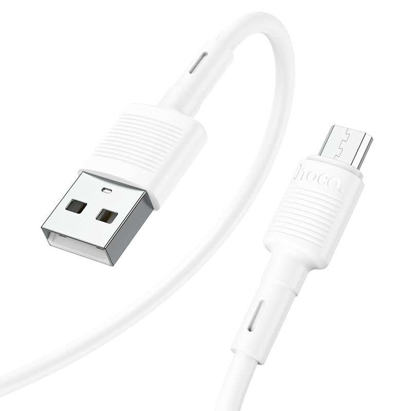 Кабель USB - micro USB HOCO X83 Victory Белый  2.4A,1м