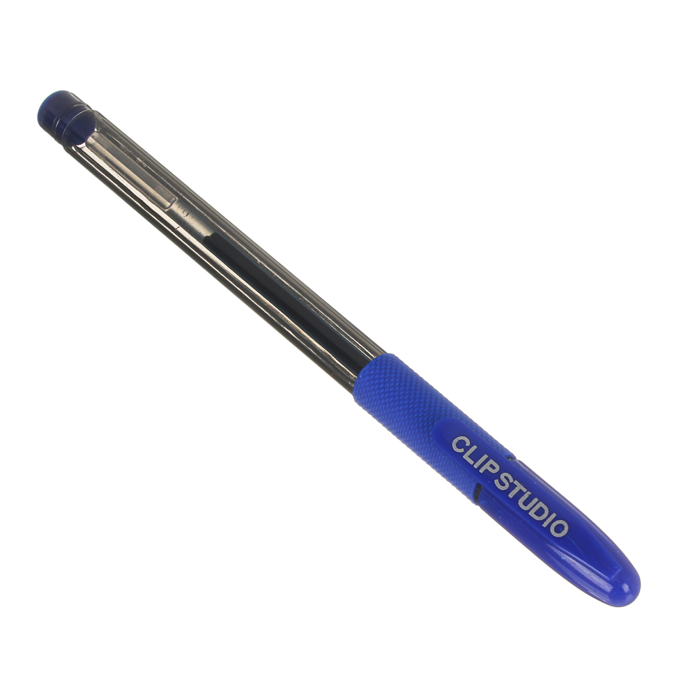 Ручка гелевая синяя, тонированный корпус, мягкая накладка, 0,5 мм, инд. маркировка 50шт/уп