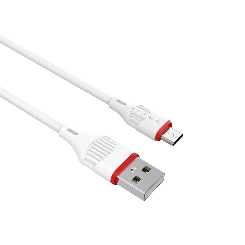Кабель USB - micro USB BOROFONE BX17 Enjoy AM-microBM  1 метр, 2A, ПВХ, белый