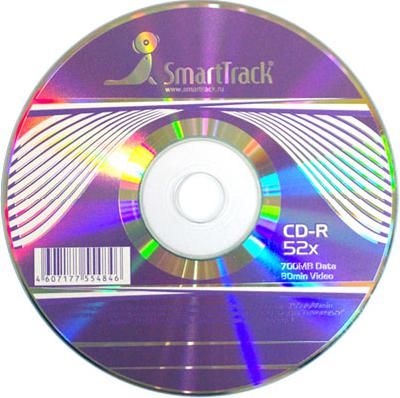 диск SMART TRACK CD-R 52x, Cake (10)
