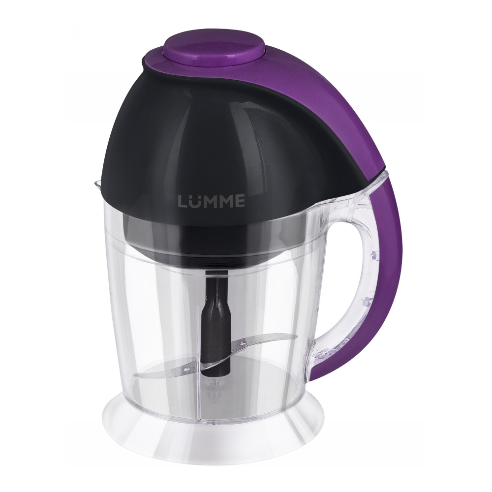 Измельчитель LUMME LU-1844 фиолетовый чаро (600Вт, чаша - 1л, нож из нерж, насадк д/взбивания) 5/уп