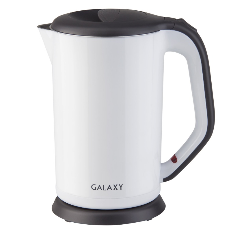 Чайник Galaxy GL 0318 белый (2 кВт, 1,7л, двойная стенка нерж и пластик) 6/уп