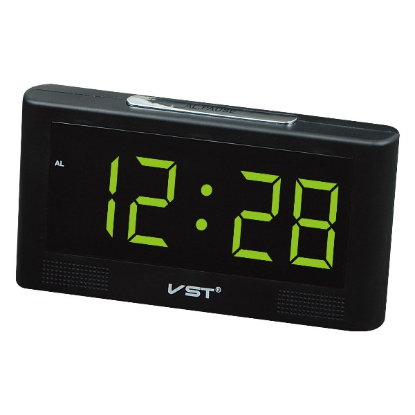 часы настольные VST-732-2 Зеленые (без блока, питание от USB)