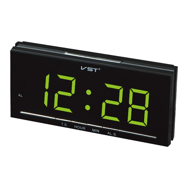 часы настольные VST-778-2 (зелёный, 220V)