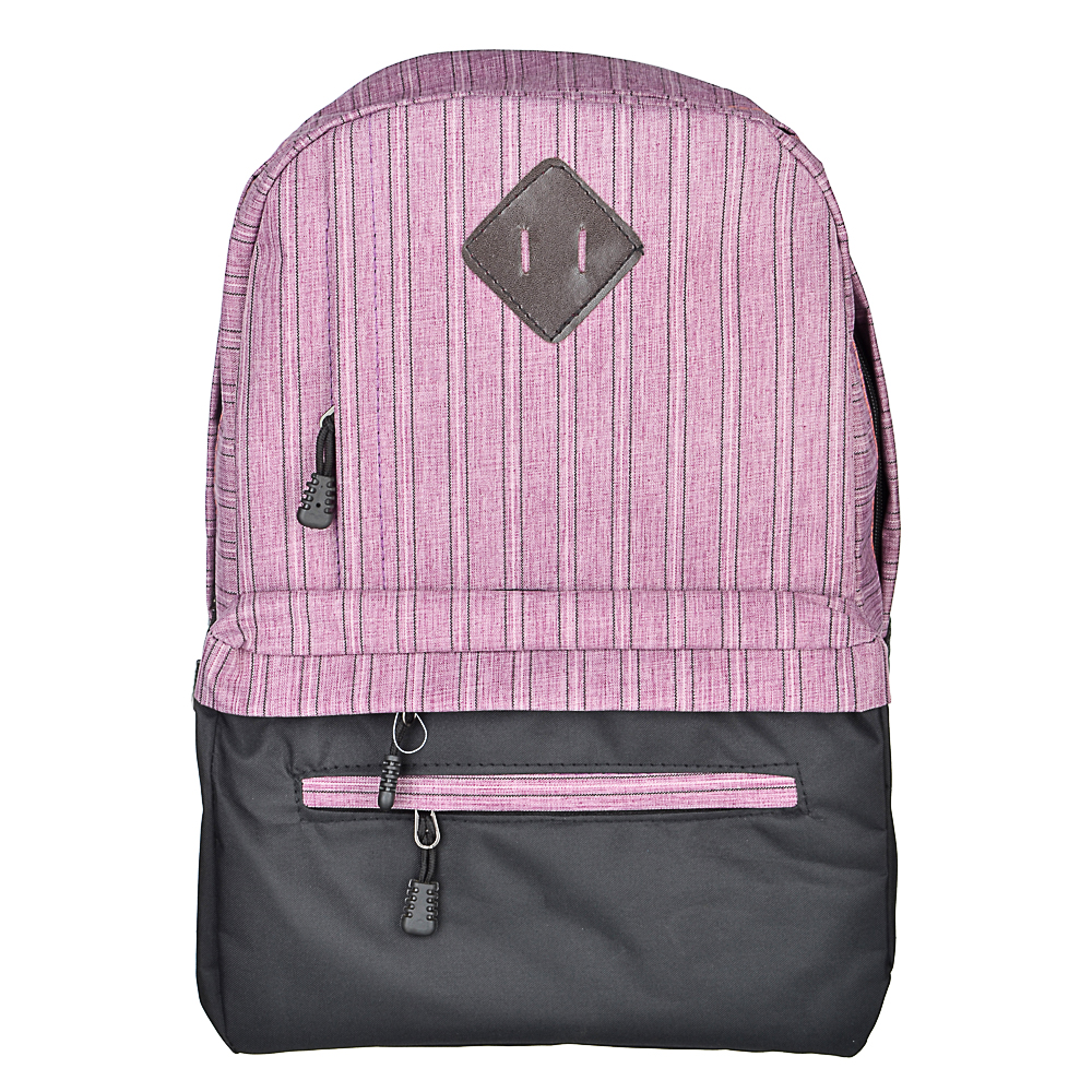 Рюкзак подростковый 44x31x13см, 1отд, 1 карман, спинка из ЭВА, USB, полиэстер под ткань, сиреневый