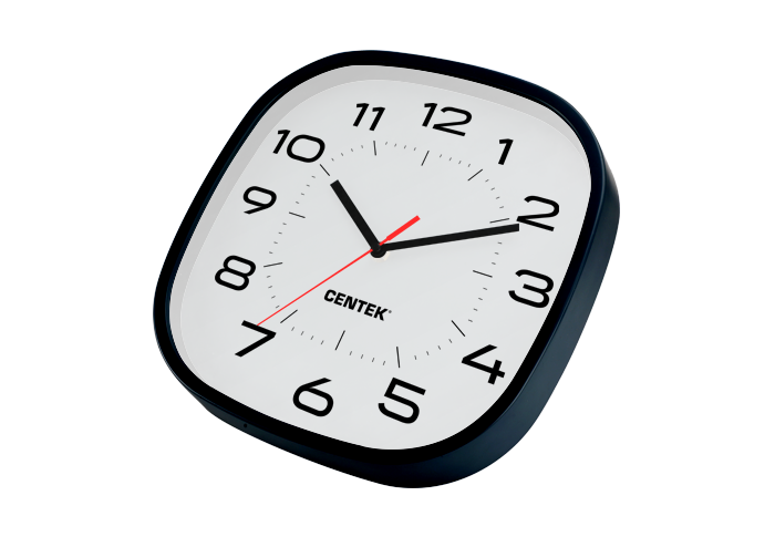 Часы настенные кварцевые Centek СТ-7106 White белый (30 см диам., шаговый ход, кварцевый механ)