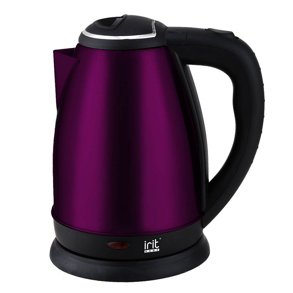 Чайник IRIT IR-1342  нерж фиолетовый (2л, 1,5кВт, дисковый, вращение) 12 шт/уп